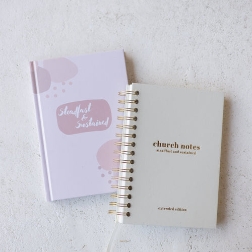 Journal Duo: Bible Notes and Church Notes - Choose Your Church Journal Color!