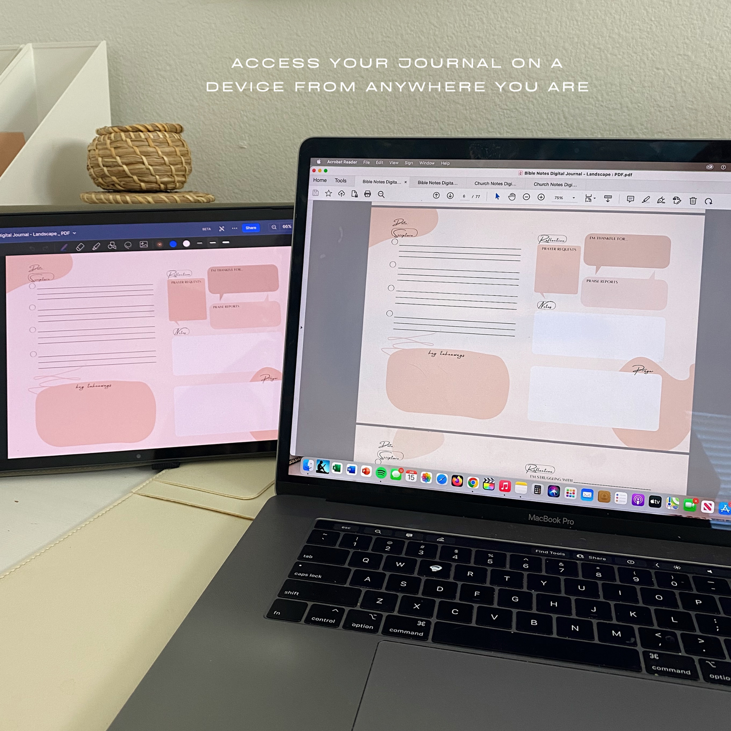 Digital Journal Duo - Bible and Church Notes Journals - PDF Bundle