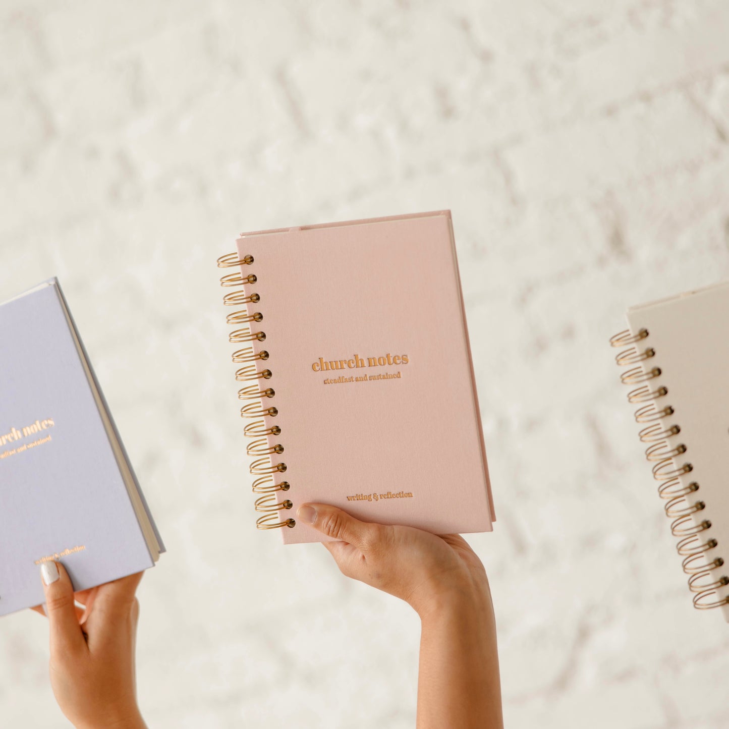 Church Notes Journal - Spiral Linen Pink