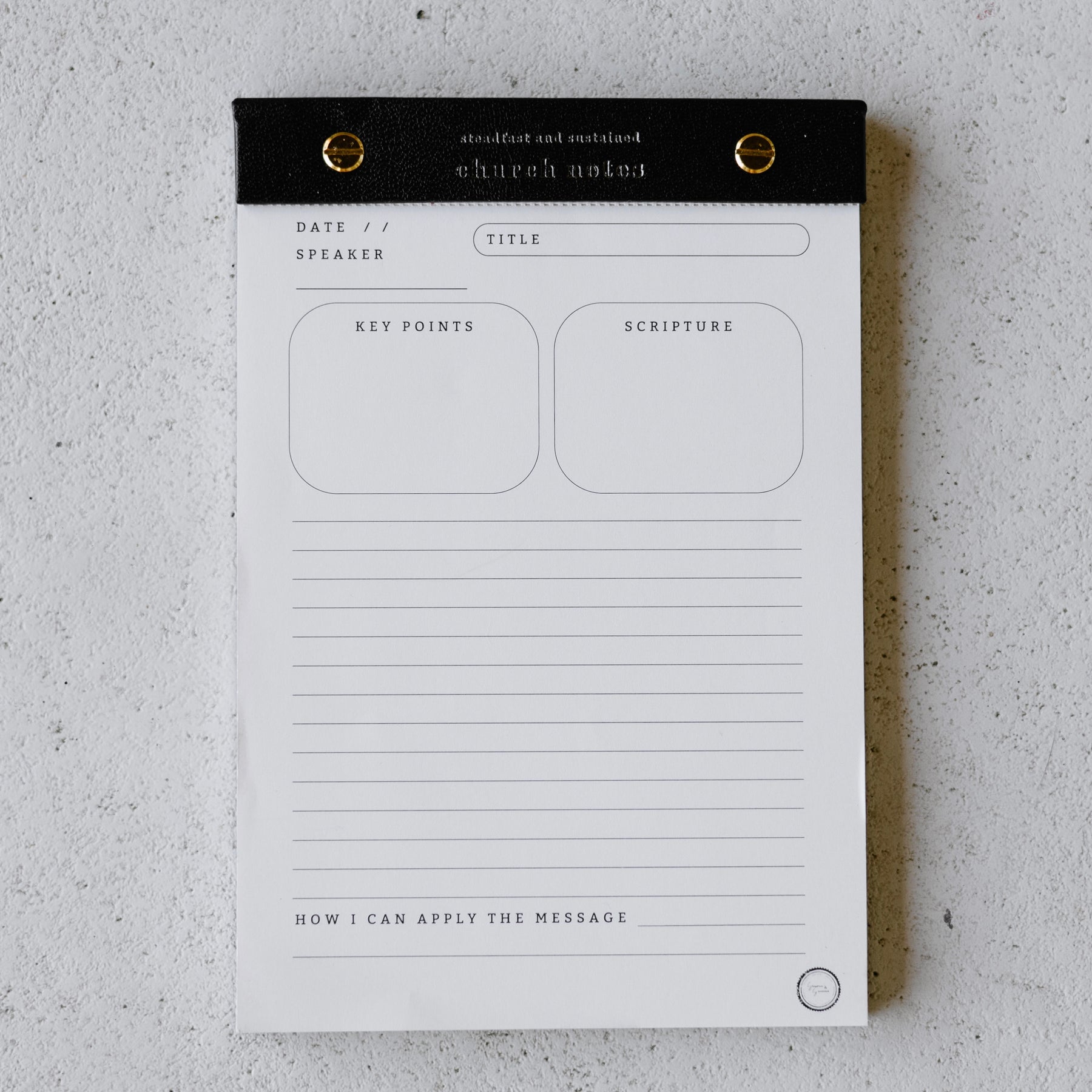 Church Notes Notepad – Tear-Off (On-the-Go Edition)