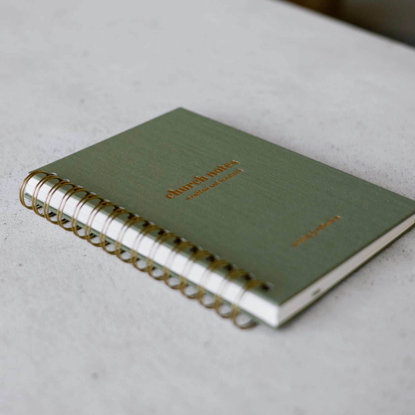 Church Notes Journal - Spiral Linen, Sage