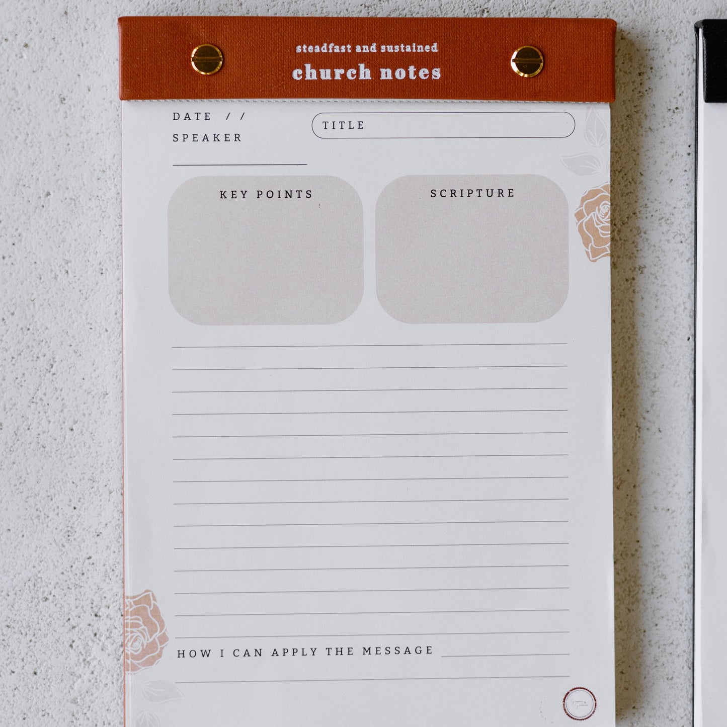 Church Notes Notepad