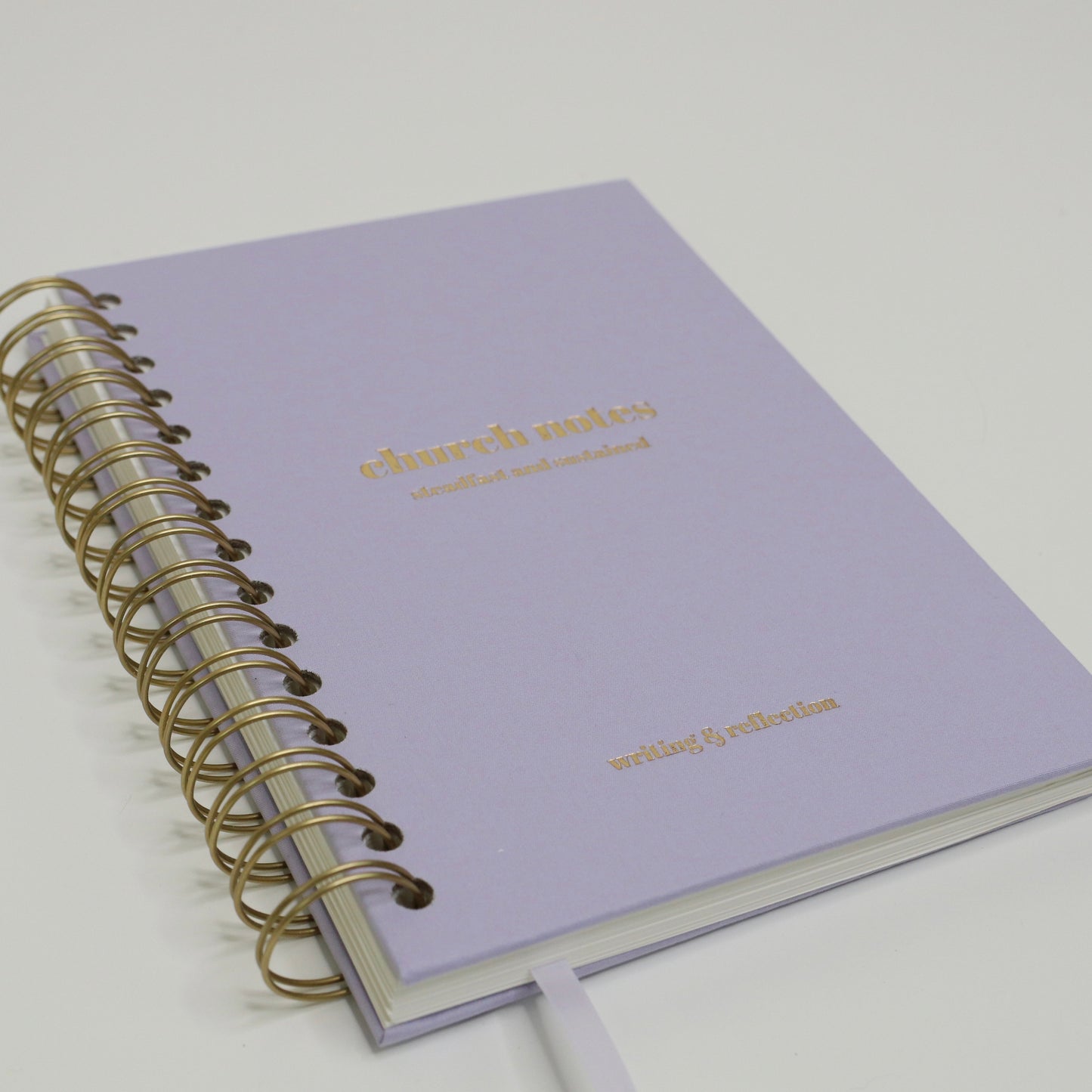 Church Notes Journal - Spiral Linen Purple