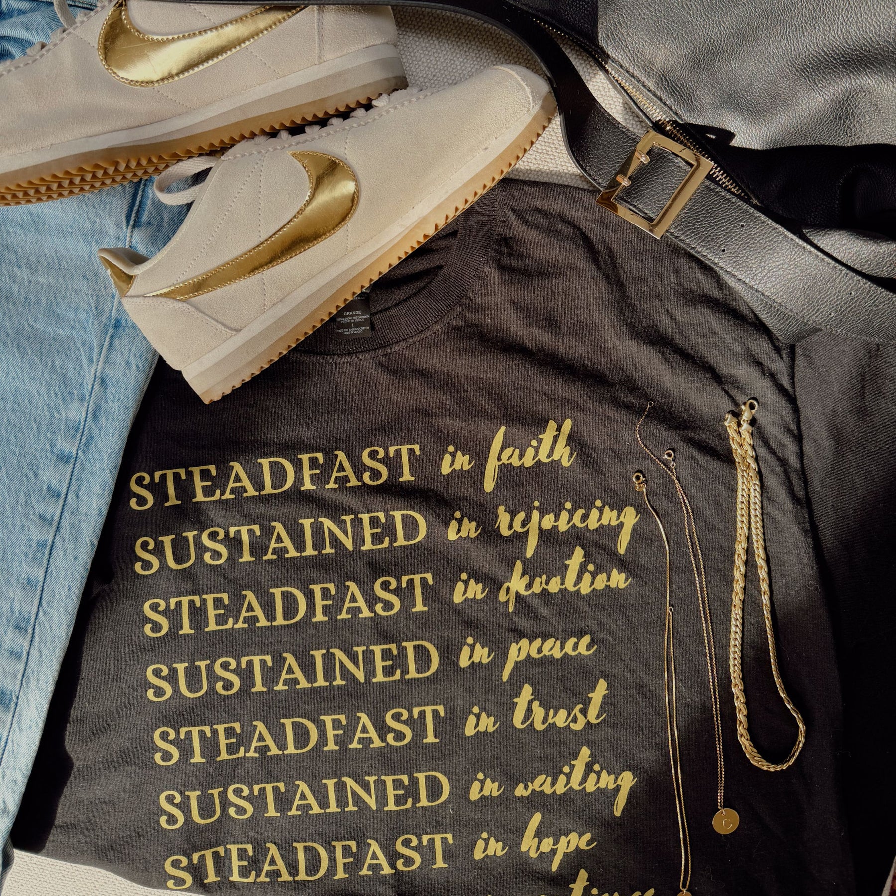 Faith-based Steadfast Tee by Steadfast & Sustained
