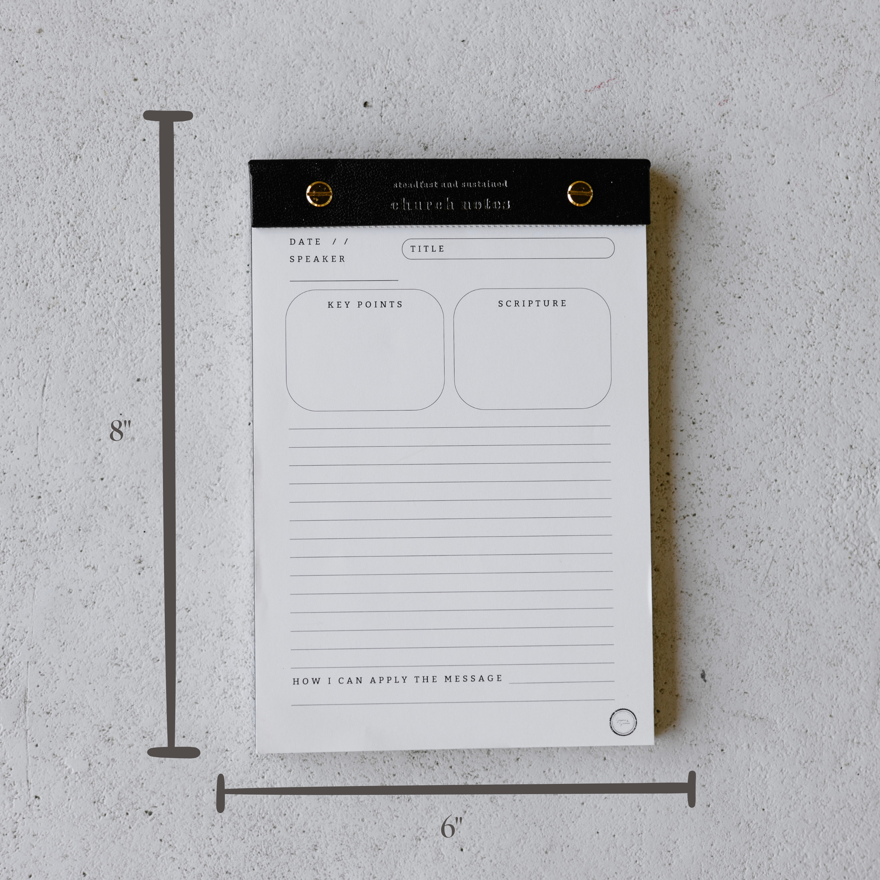 Church Notes Notepad infographic 1