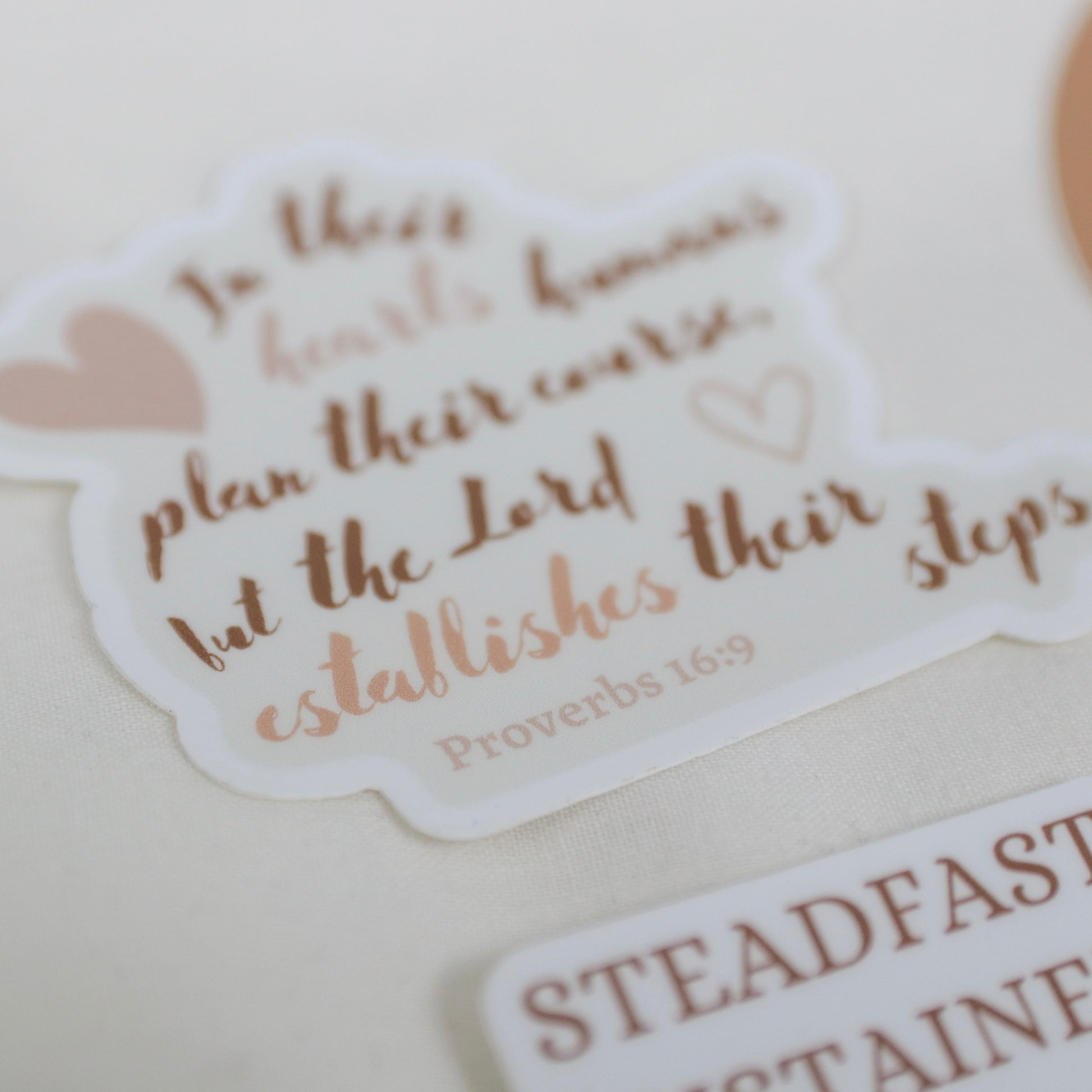 Proverbs 16:9 Sticker - Steadfast and Sustained