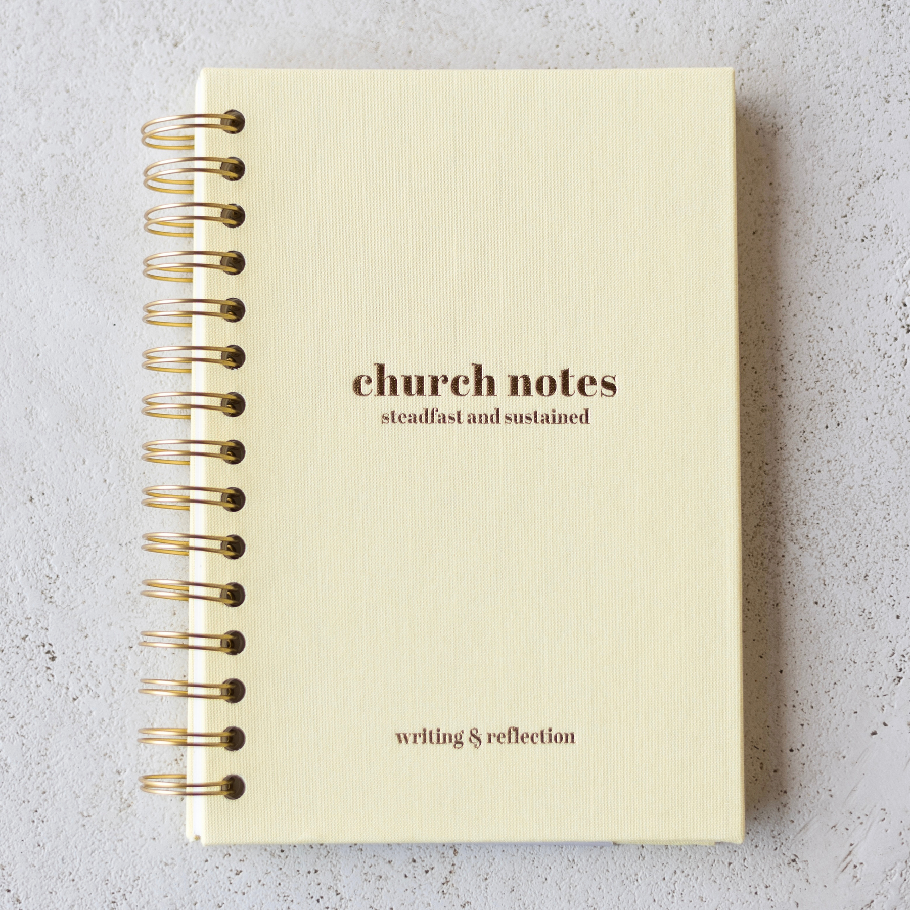 Church Notes Journal Spiral in Lemon Yellow