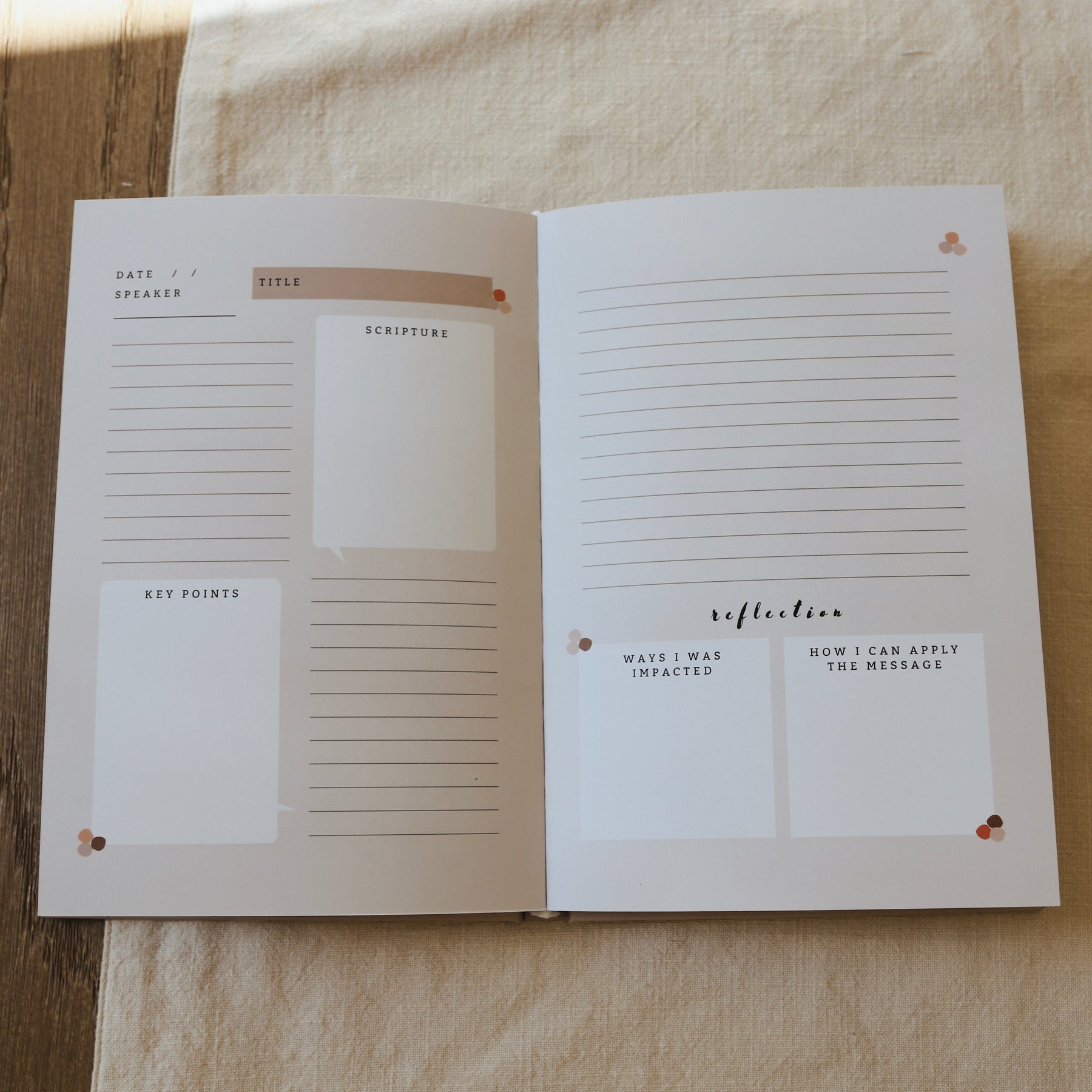 Church Notes Journal – Hardcover (Colorful Guided Edition)