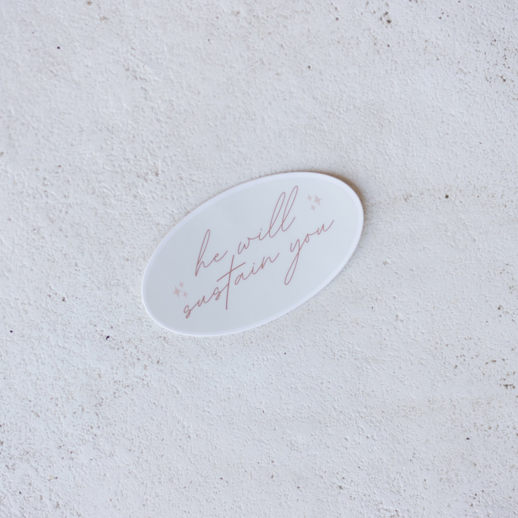 He Will Sustain You sticker, Psalm 55:22 Christian scripture sticker
