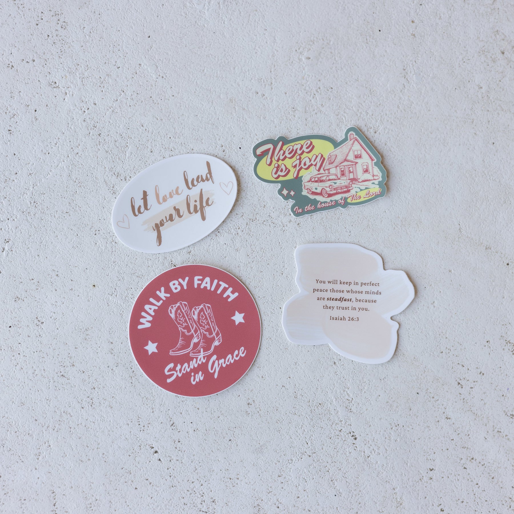 Walk by Faith, Stand in Grace Sticker