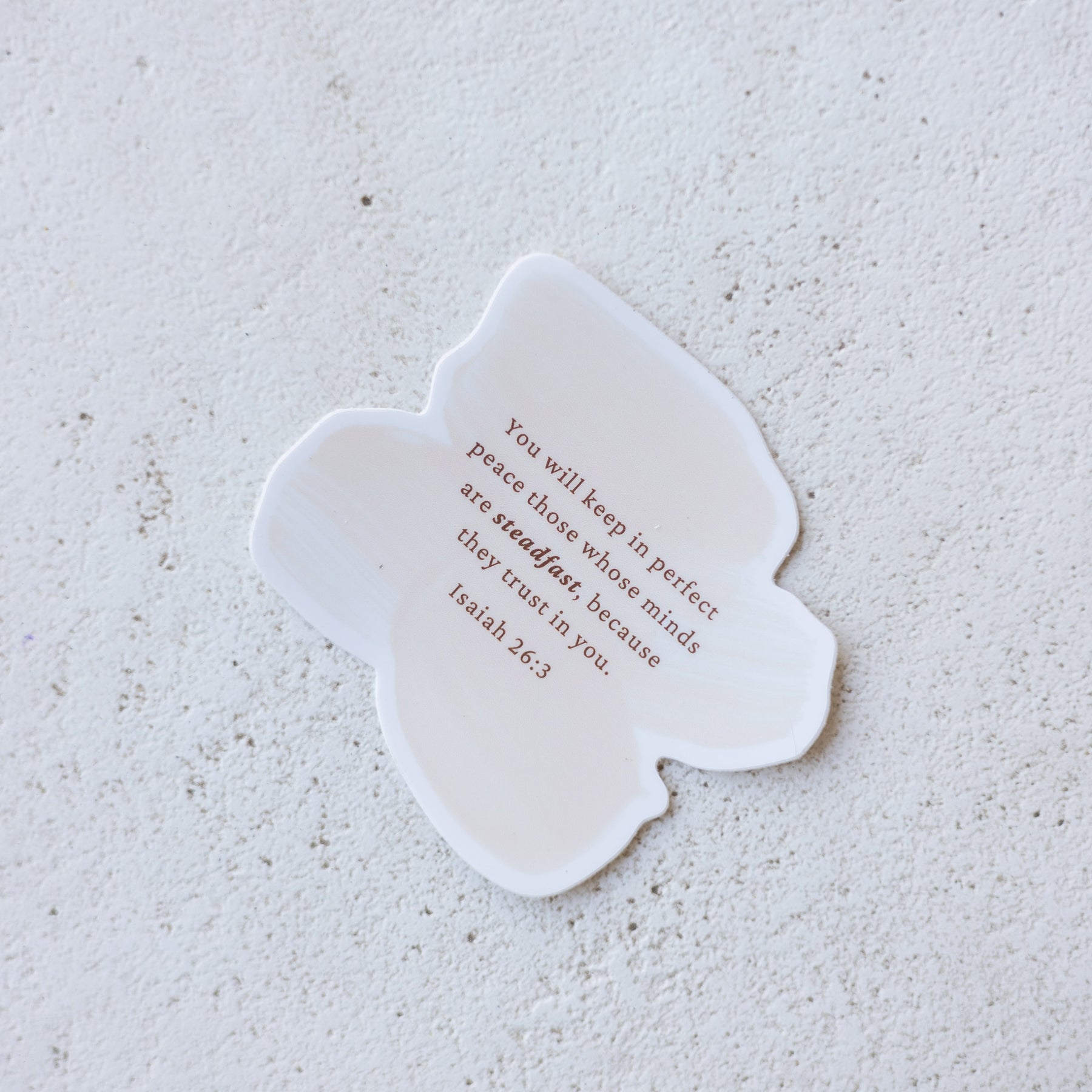 Perfect Peace sticker, Isaiah 26:3 Christian scripture sticker