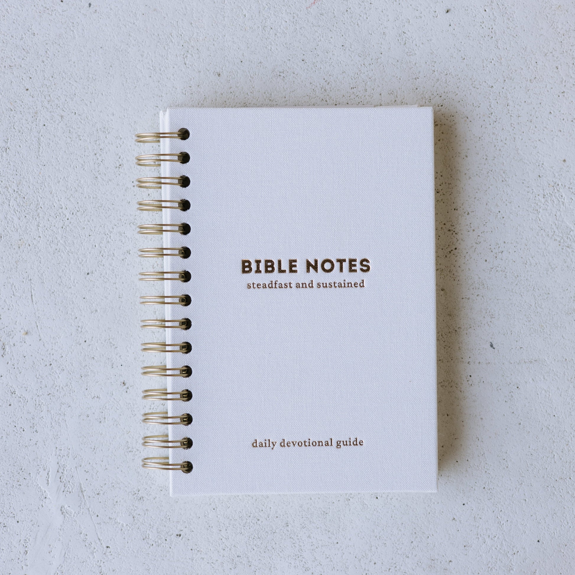 Bible Notes Journal — White Linen Spiral (choose this Bible journal)
