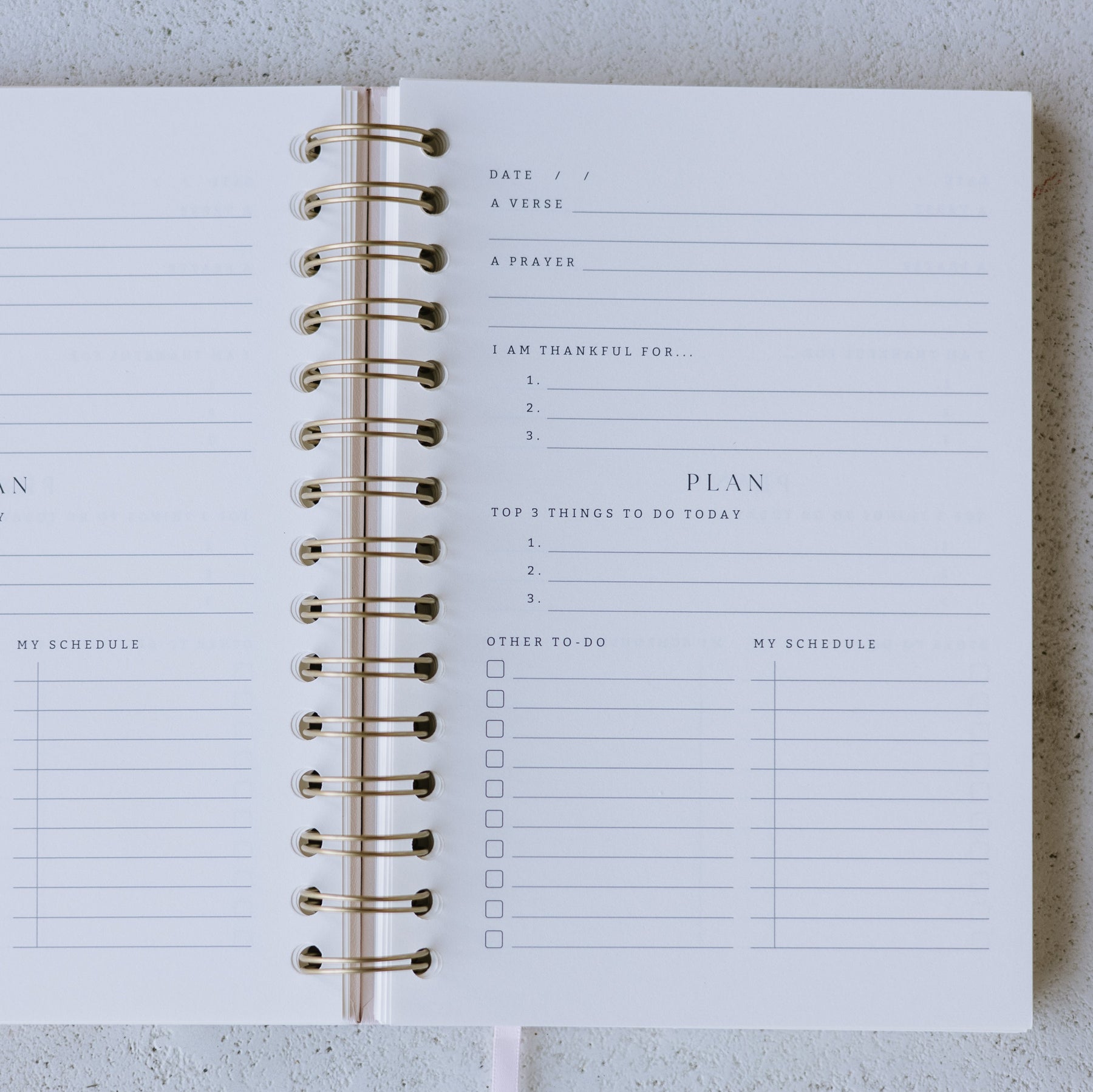 Daily Planner planning and devotional pages