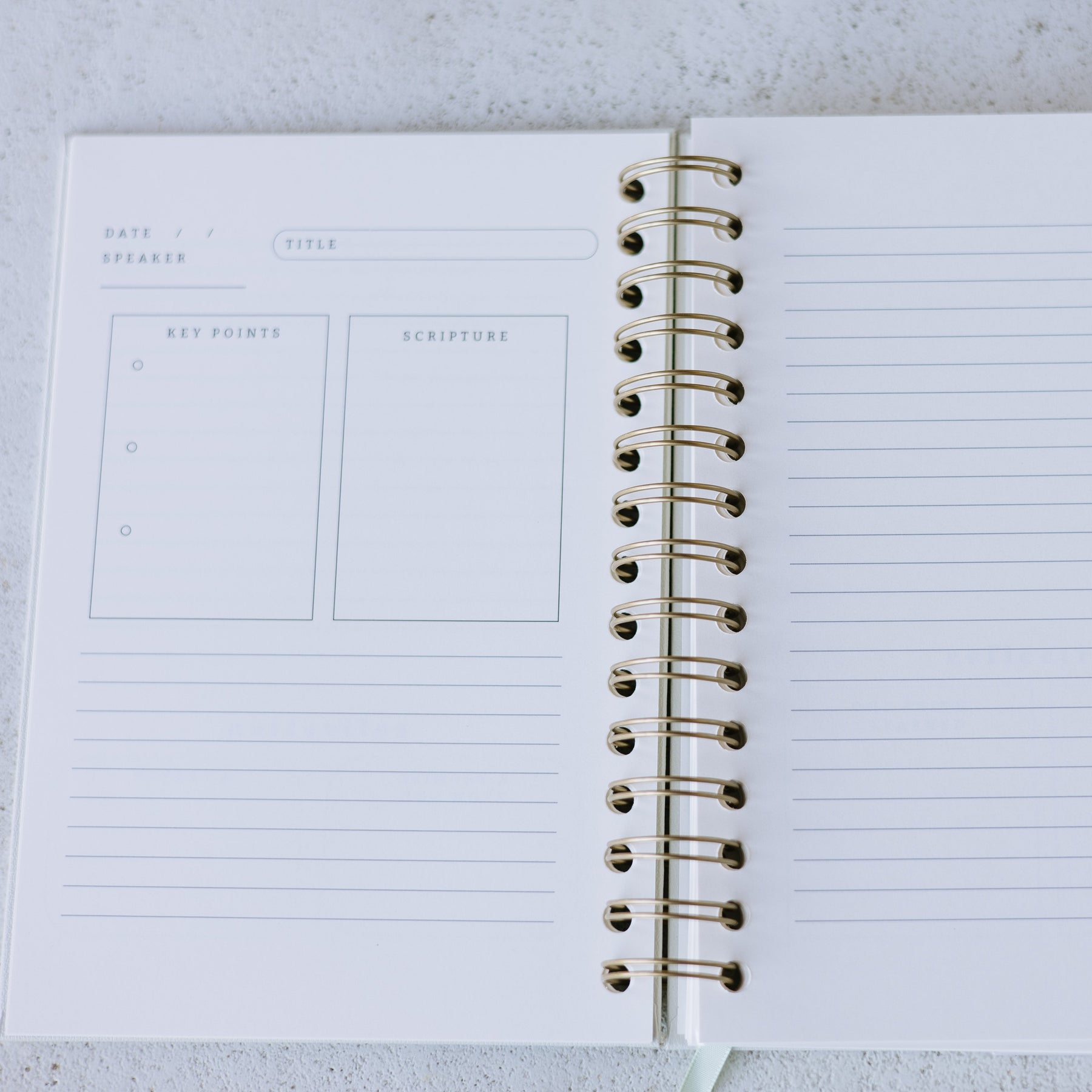 Church Notes Journal – Extended Edition (More Space Per Sermon)