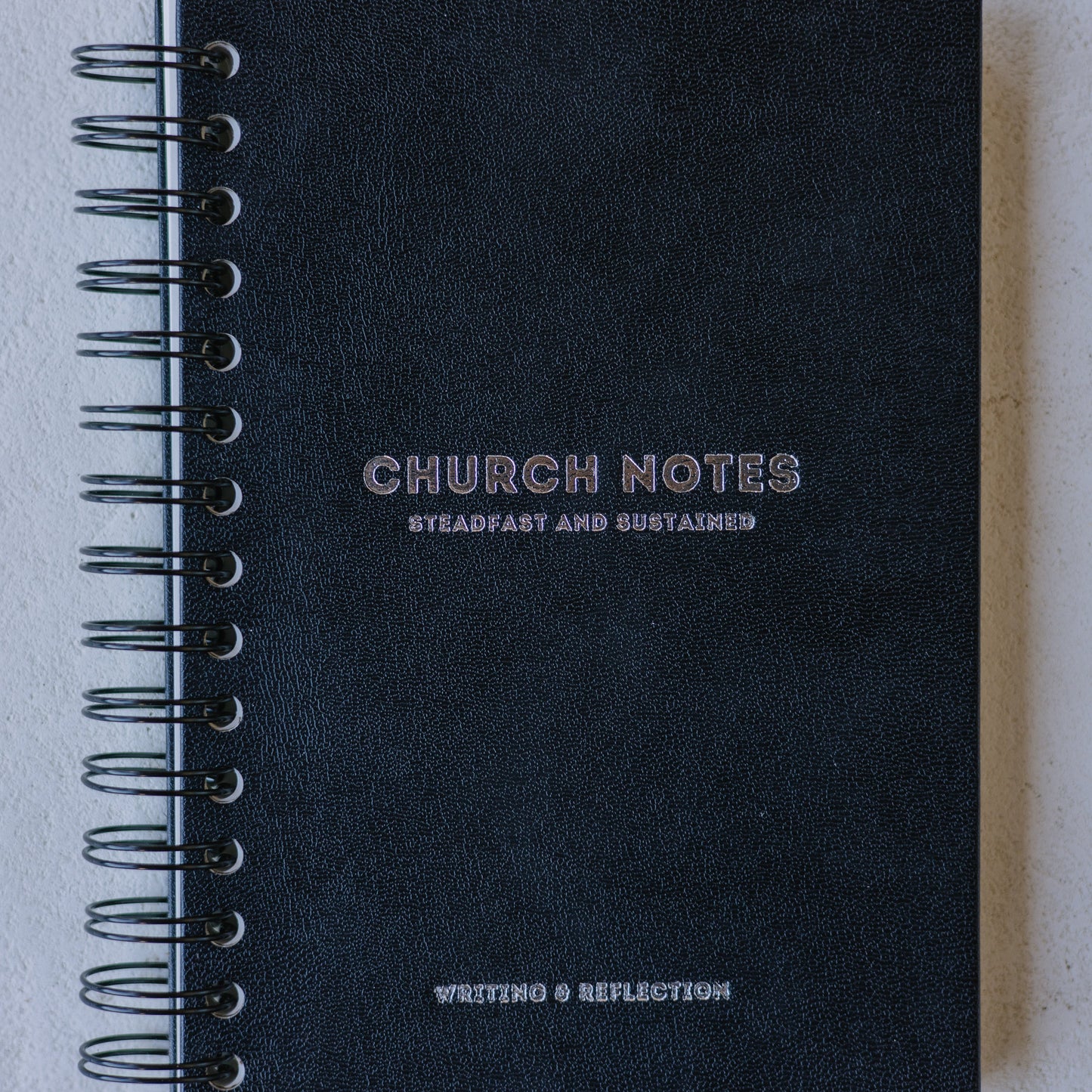 Church Notes Journal - EXTRA MARGIN SPACE Edition - Black Leatherette