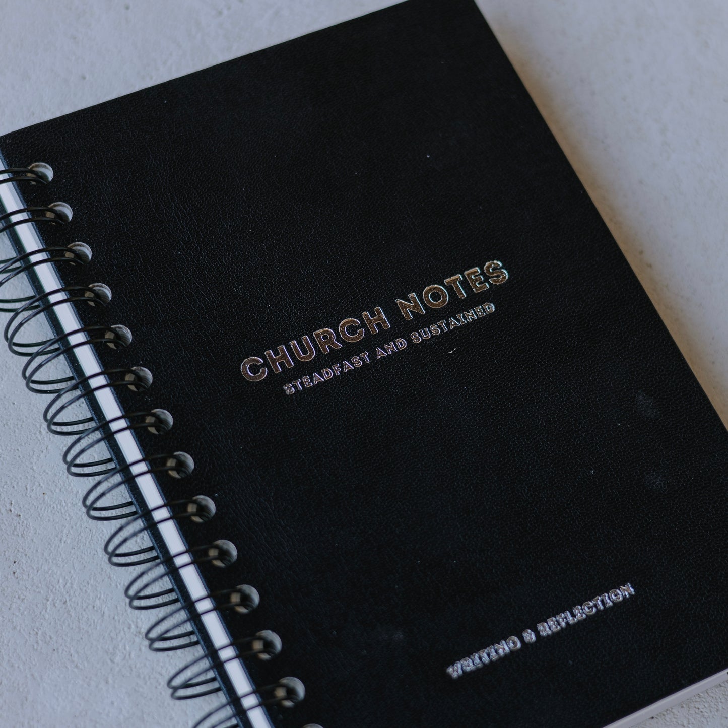 Church Notes Journal - EXTRA MARGIN SPACE Edition - Black Leatherette