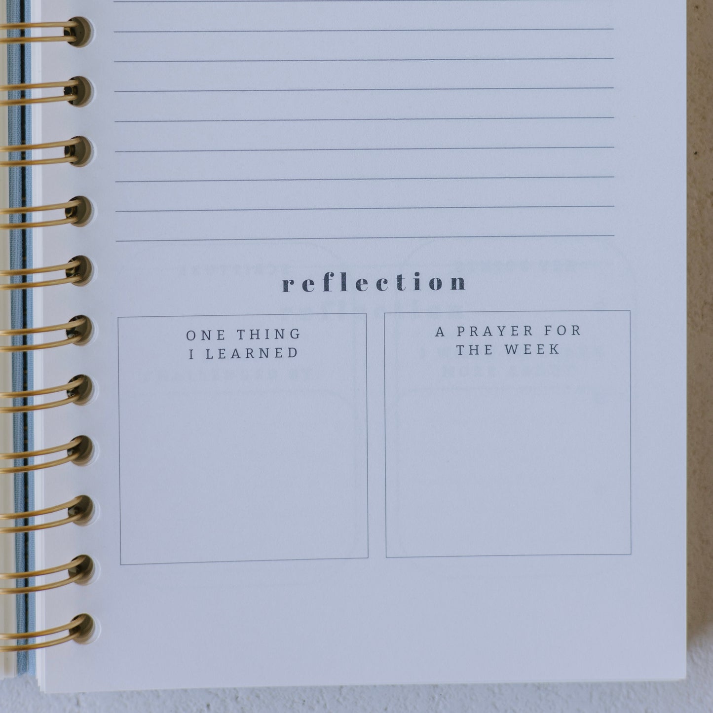 Church Notes Journal - Spiral Linen Blue