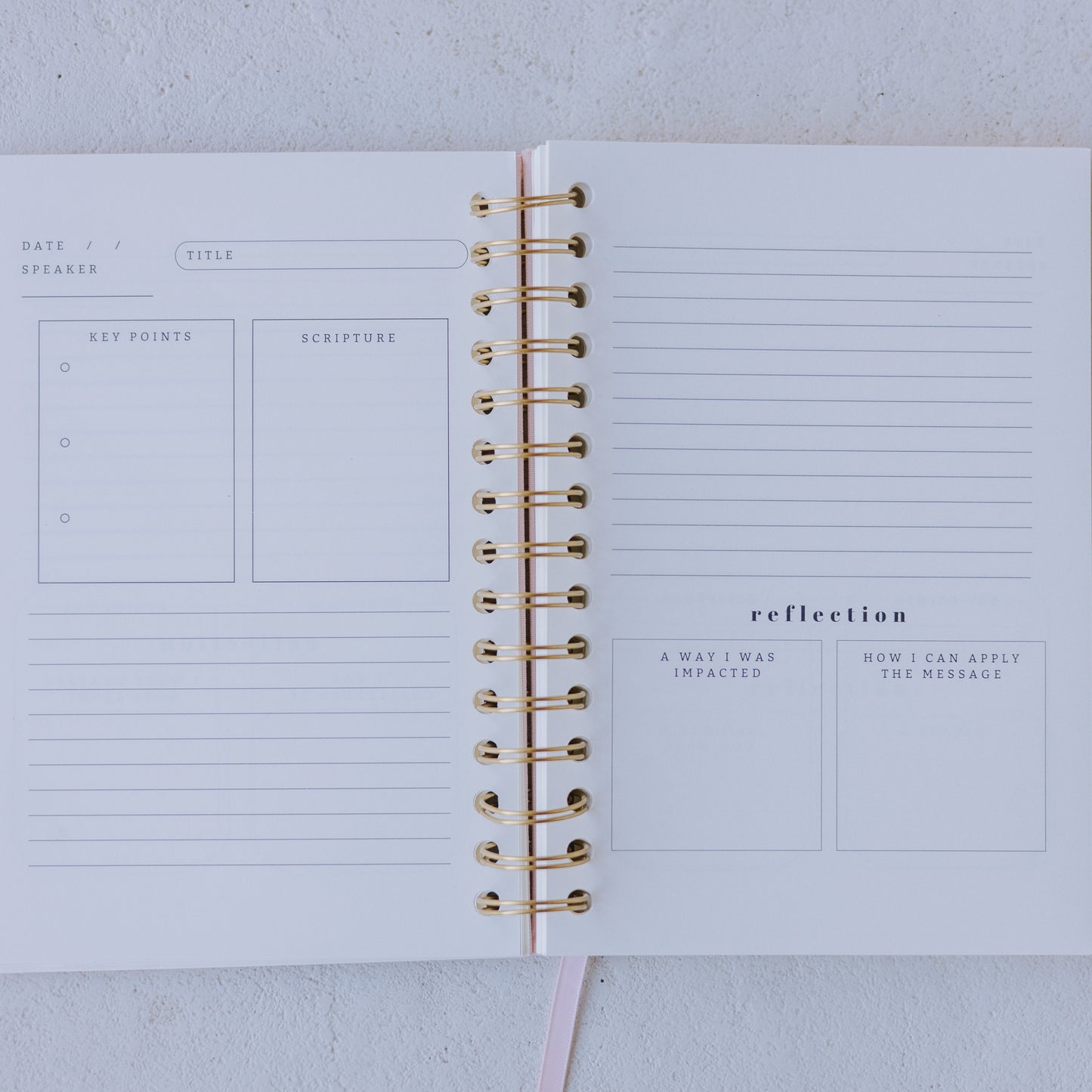 Journal Trio: Bible Notes, Church Notes, & Planner - Pink or White - Save 10%