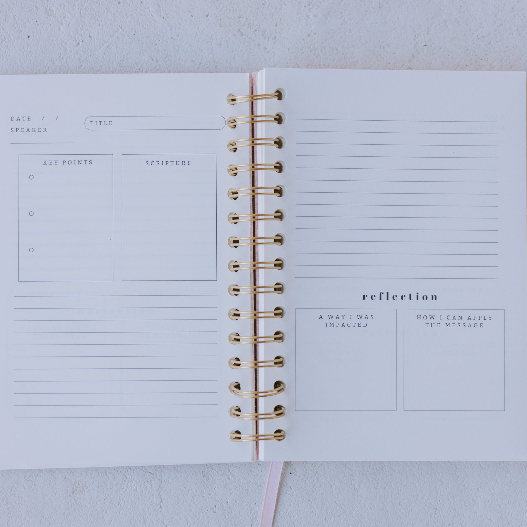 Journal Trio: Bible Notes, Church Notes, & Planner - Pink or White - Save 10%