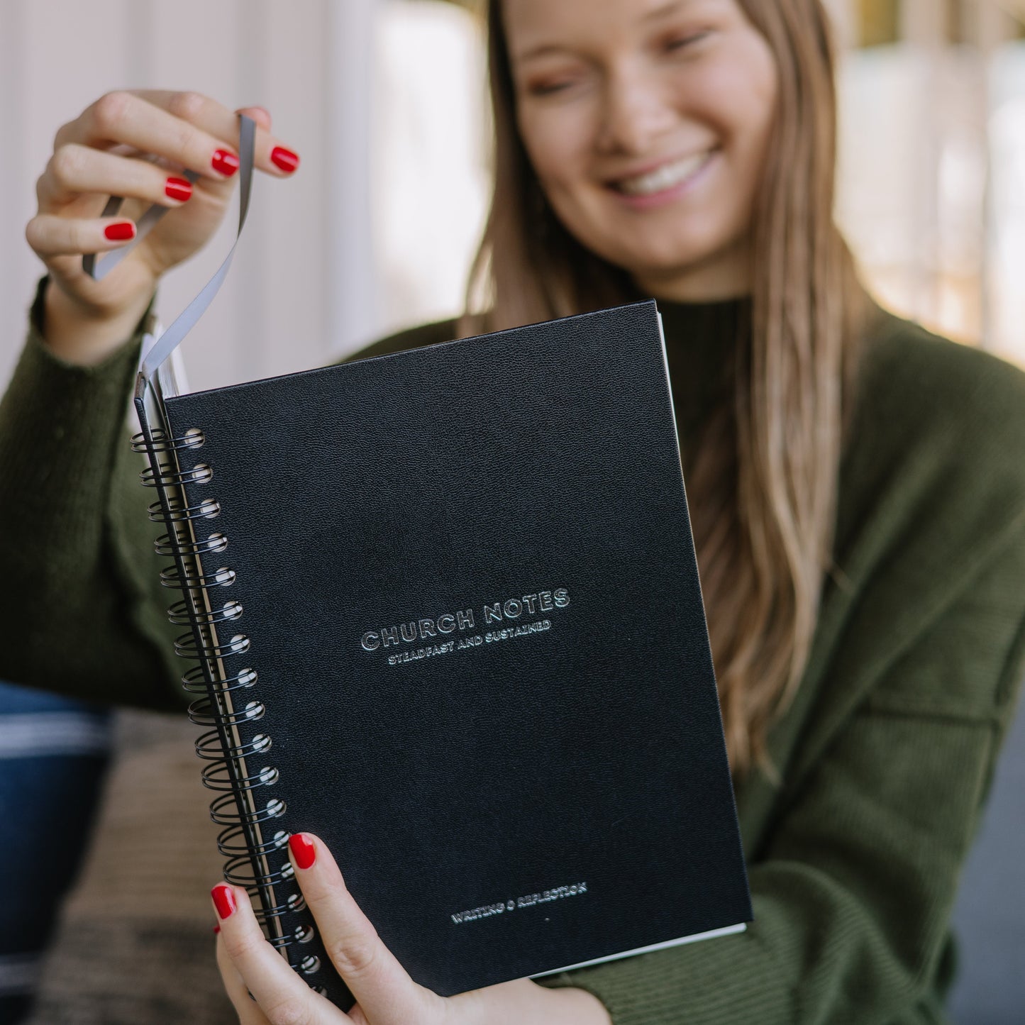Church Notes Journal - EXTRA MARGIN SPACE Edition - Black Leatherette