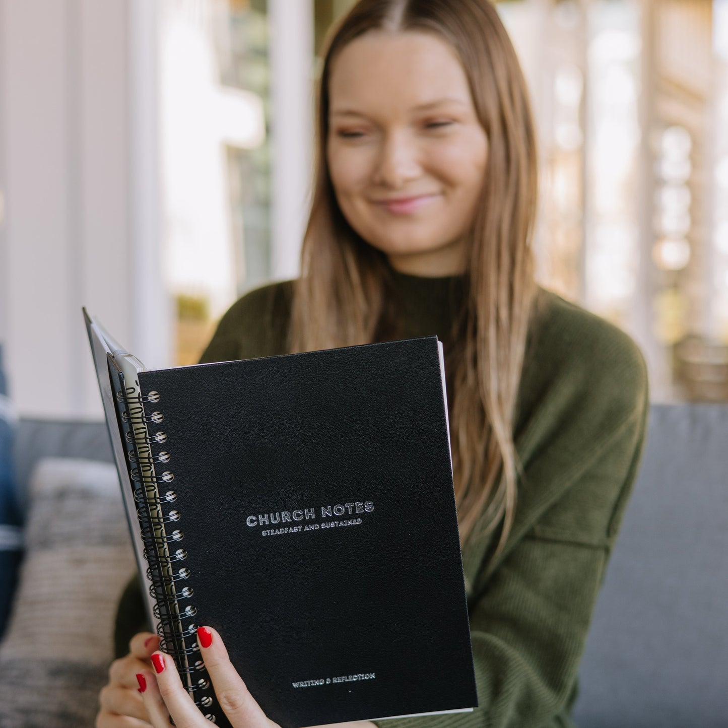 Church Notes Journal - EXTRA MARGIN SPACE Edition - Black Leatherette