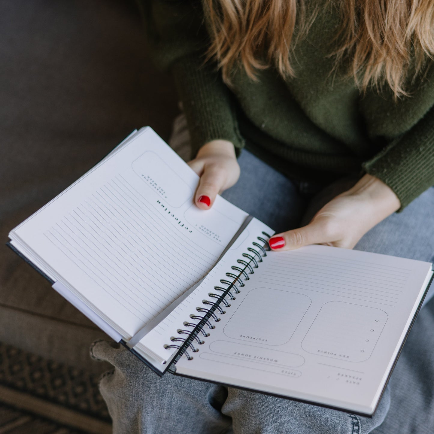 Church Notes Journal - EXTRA MARGIN SPACE Edition - Black Leatherette