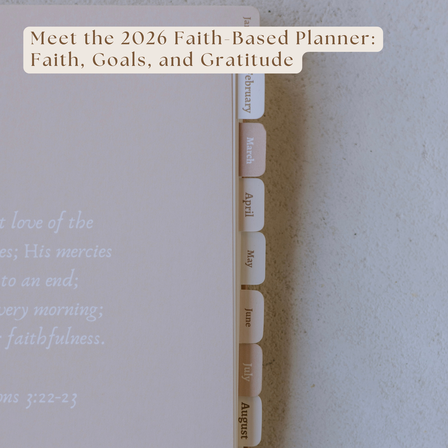 Steadfast & Sustained 2026 Planner in tan