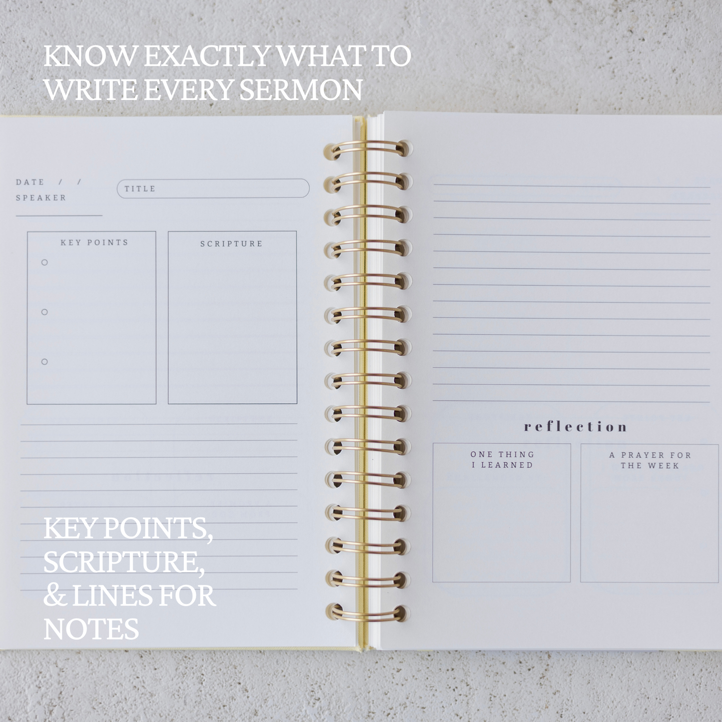 Church Notes Journal Spiral | Stay Focused & Grow in Faith Weekly