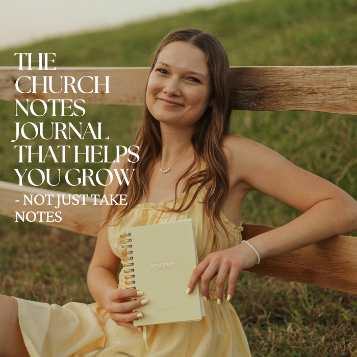 Guided Church Notes Journal for taking sermon notes at church
