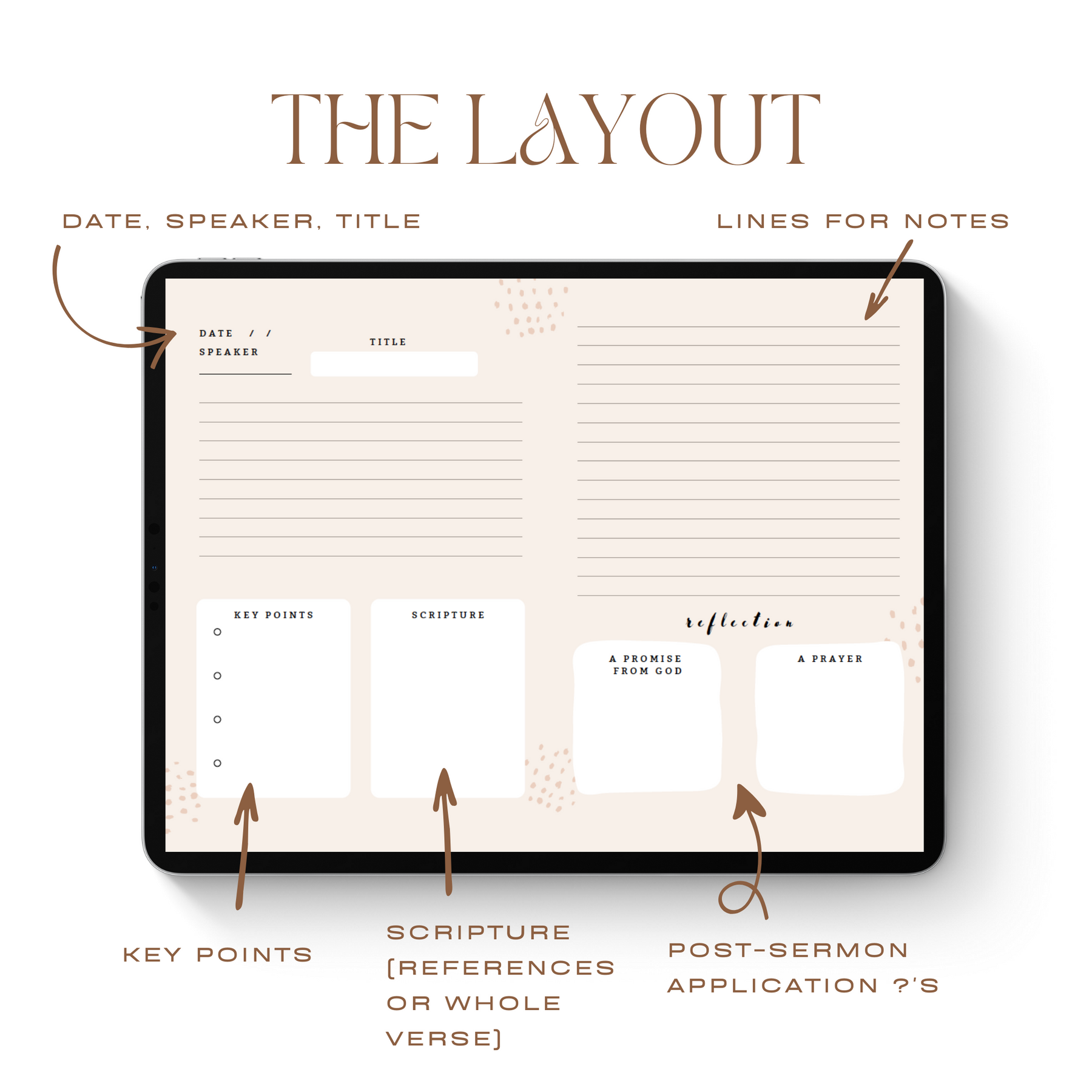 Church Notes Journal: Digital Version // Pink