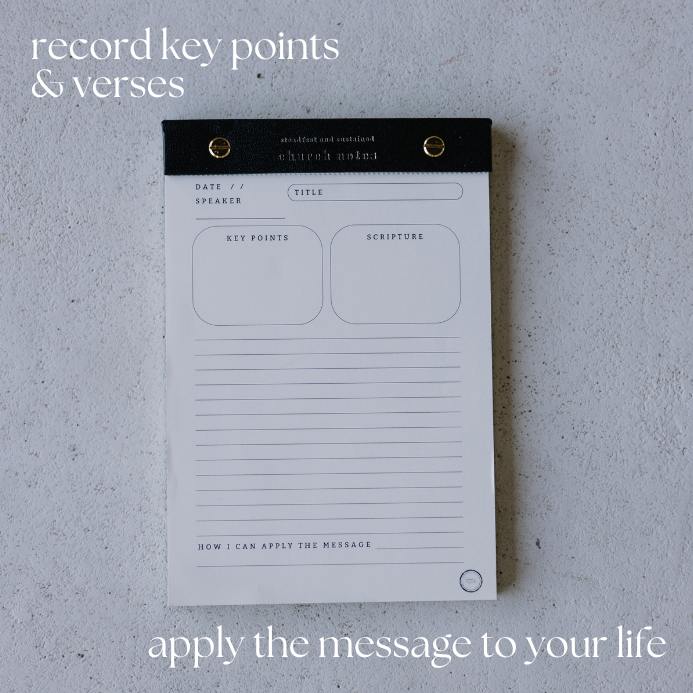 Church Notes Notepad