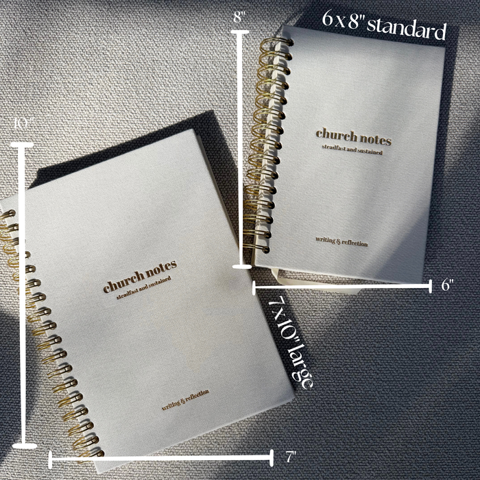 Faith journal to remember and apply the Sunday message all week