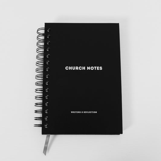 Church Notes Journal - EXTRA MARGIN SPACE Edition - Black Leatherette