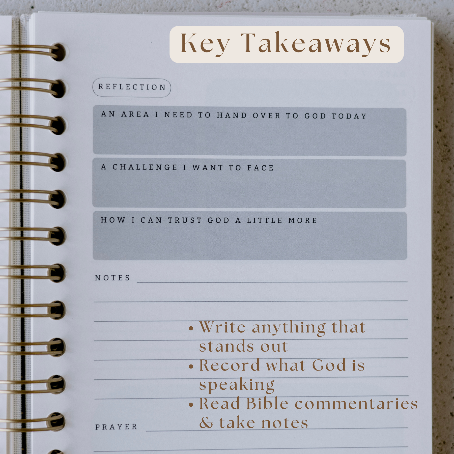 Keepsake-quality guided Bible Notes Journal for studying God's Word