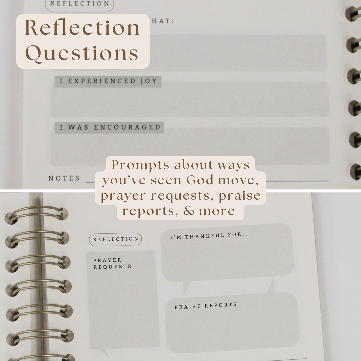 Bible Notes & Reflection Journal - White Linen Spiral - SLIGHTLY IMPERFECT