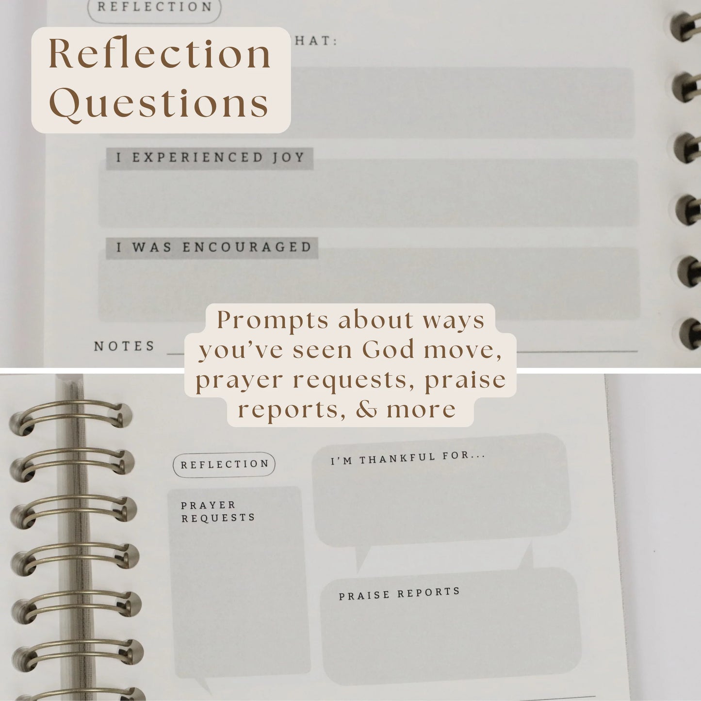 Bible Notes & Reflection Journal - White Linen Spiral - SLIGHTLY IMPERFECT