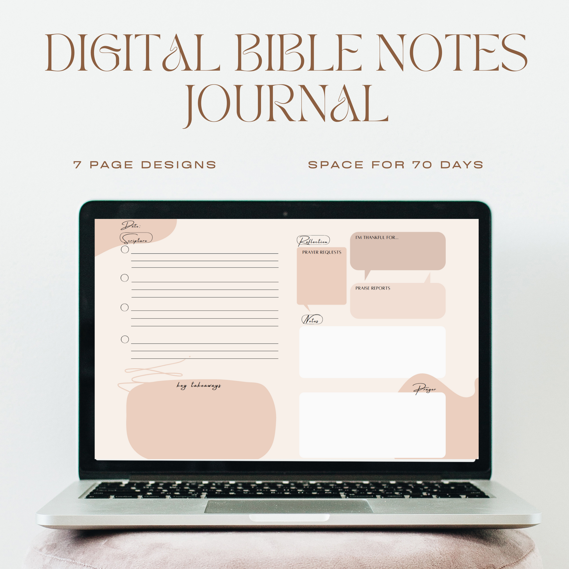 Bible Notes Journal: Digital Version - PDF Bundle - Steadfast and Sustained