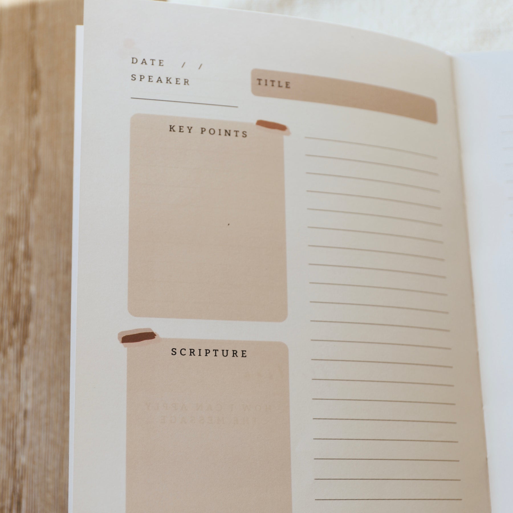 Church Notes Journal – Hardcover (Colorful Guided Edition)