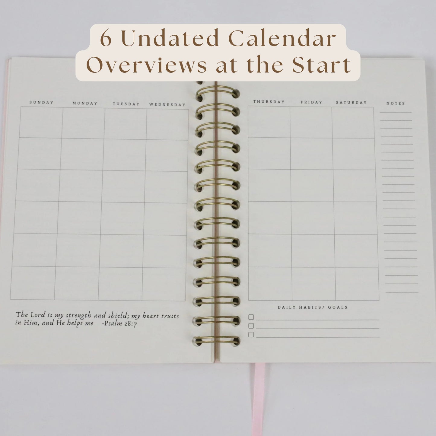 Daily Faith-Based Planner - Devotional Journaling Prompts, Calendar Planning, and Daily Planning