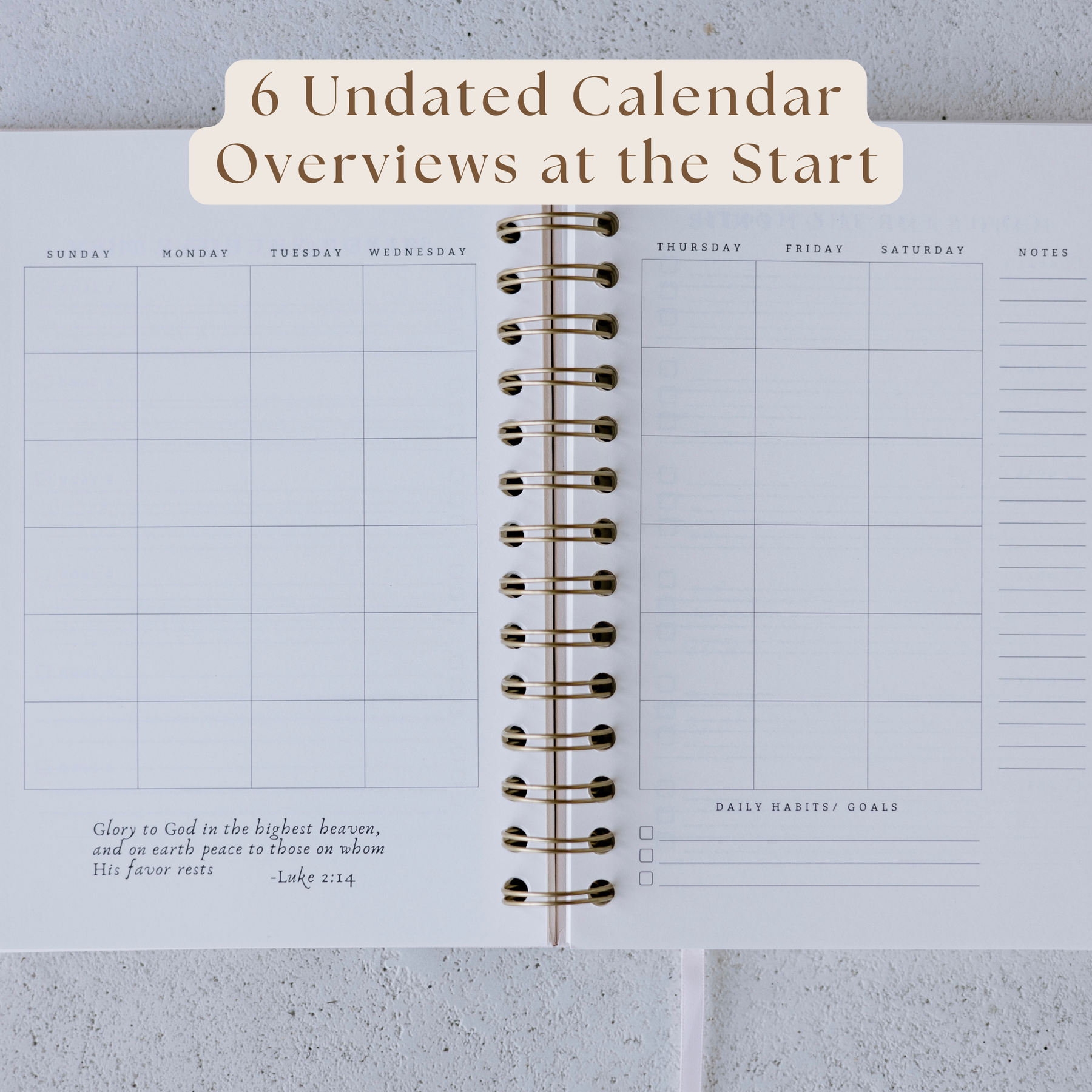 Daily Faith-Based Planner - Devotional Journaling Prompts, Calendar Planning, and Daily Planning