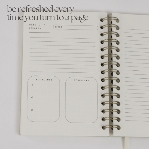 Church Notes Journal - Extended Edition - Spiral, Light Green Leatherette