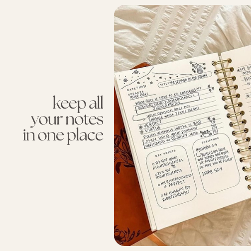 Church Notes Journal - Extended Edition - Spiral, Light Green Leatherette