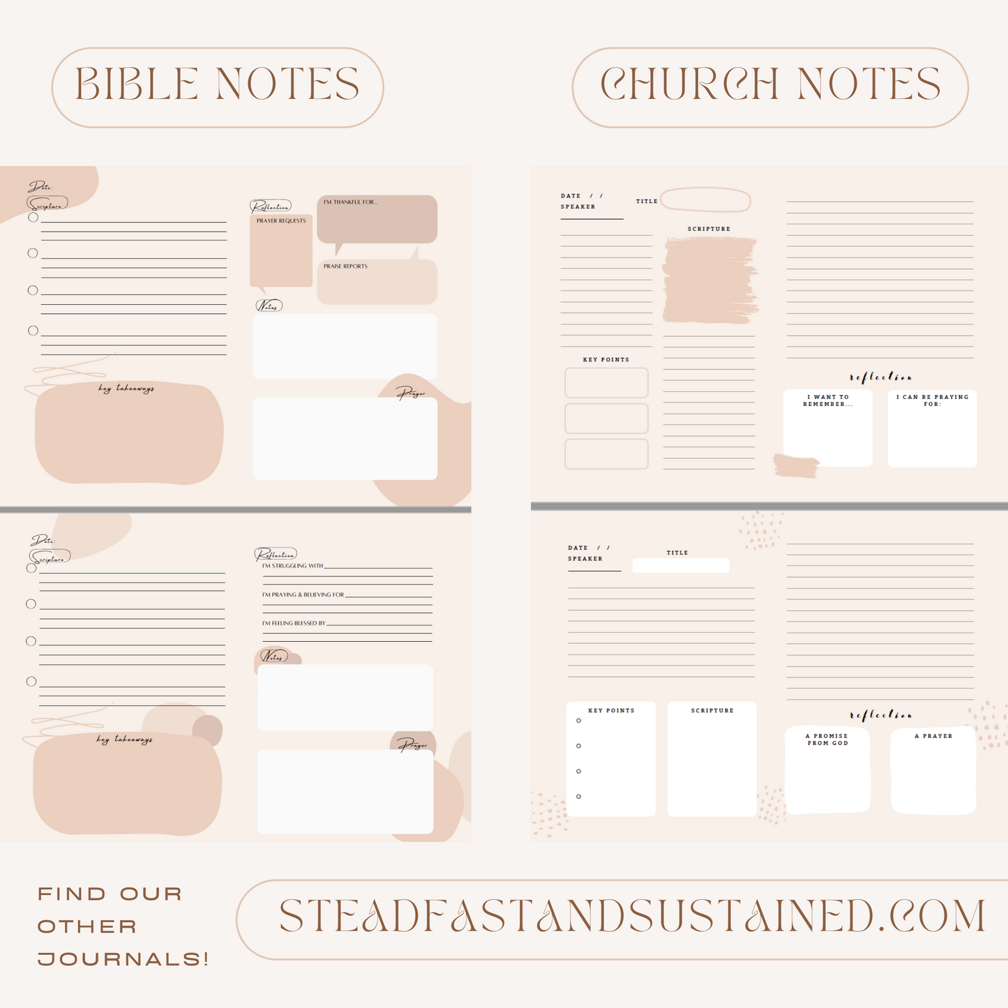 Church Notes Journal: Digital Version // Pink