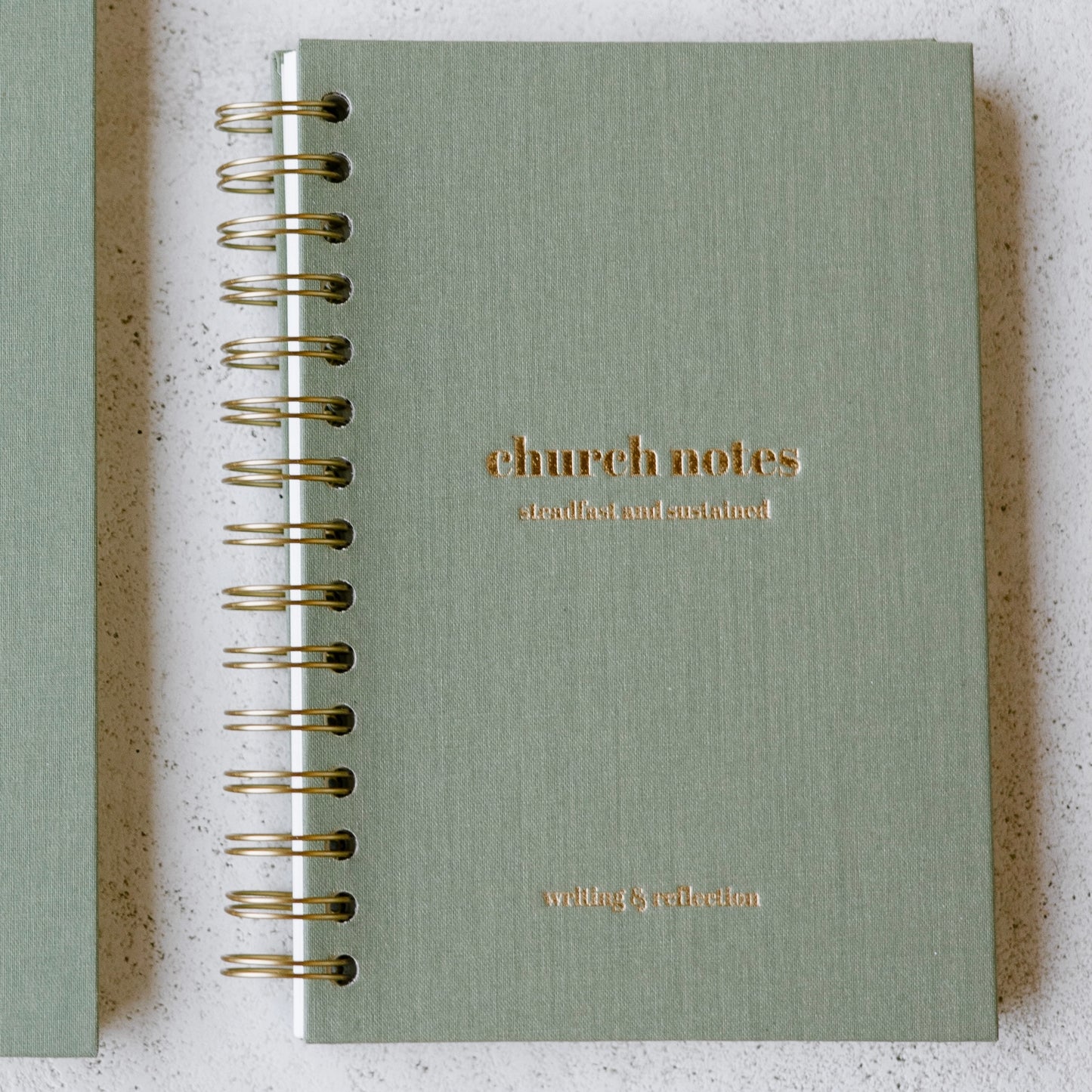 Church Notes Journal - Spiral Linen, Sage
