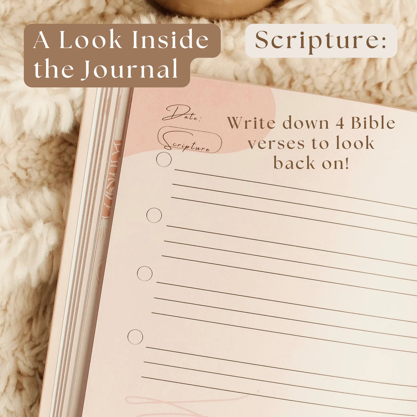 Bible Notes & Reflection Journal - Pink Hardcover