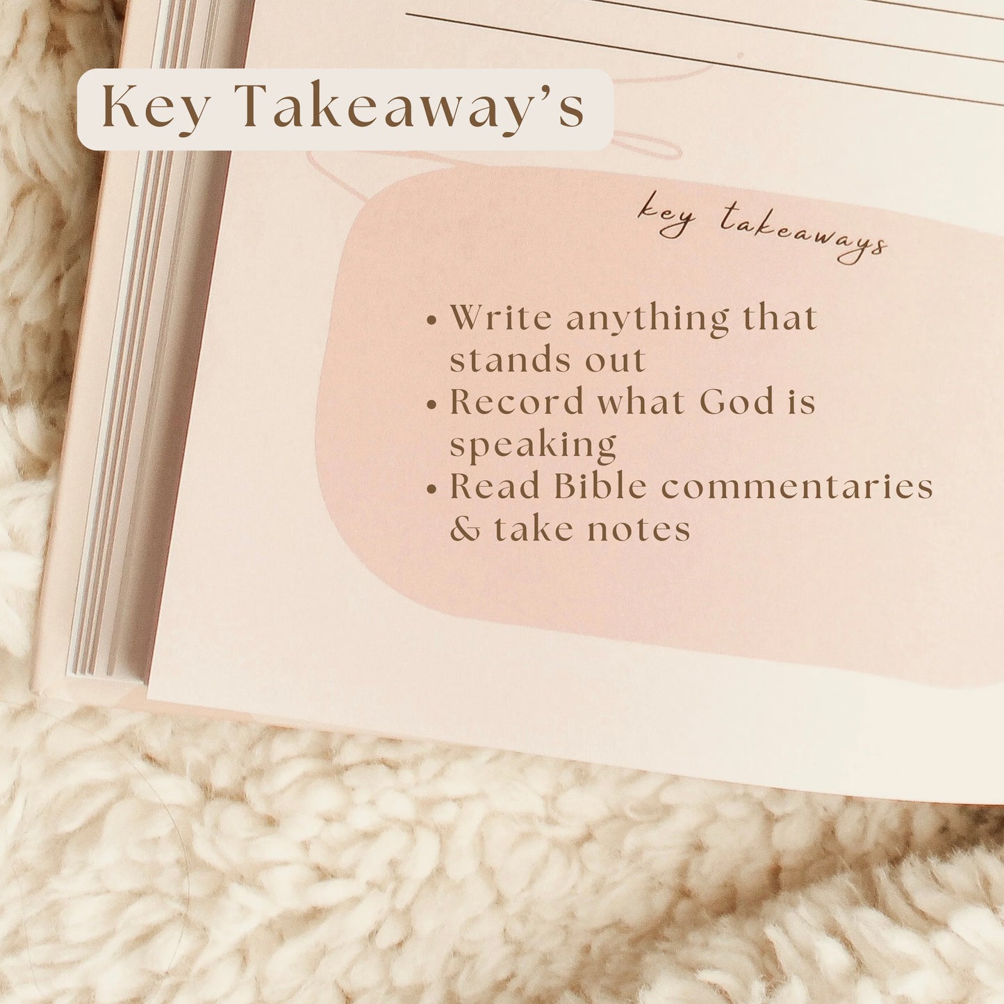 Bible Notes & Reflection Journal - Pink Hardcover