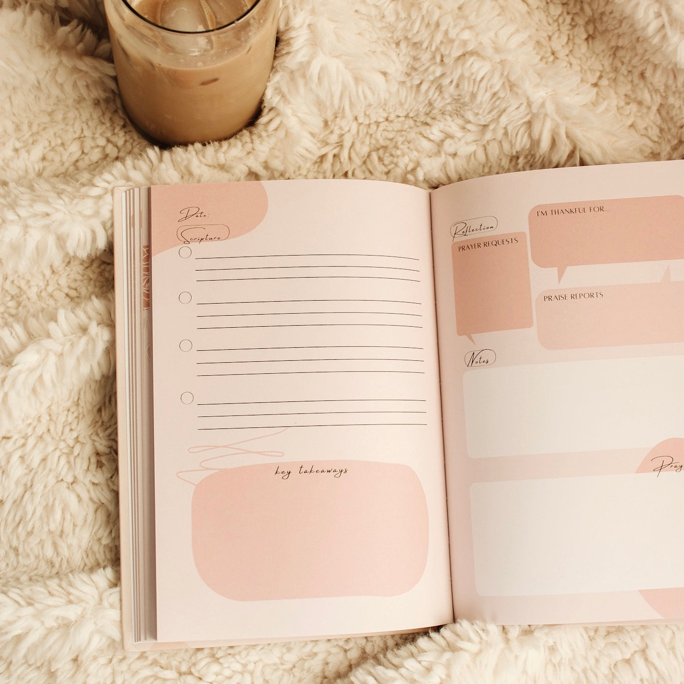 Guided Bible and church notes journal set, choose your color