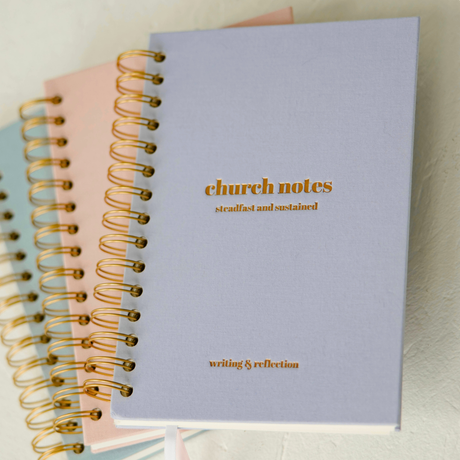 Church Notes Journal Spiral | Stay Focused & Grow in Faith Weekly - Lavender / 6 x 8"