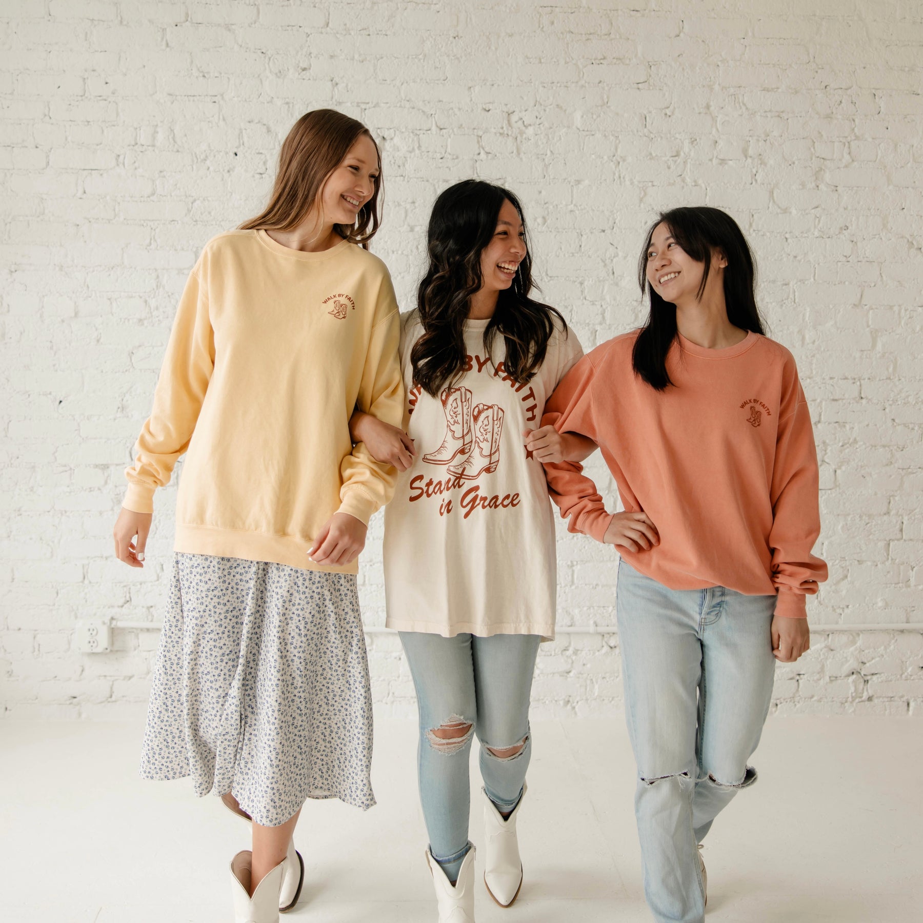 Walk by Faith tee, soft faith-based apparel by Steadfast & Sustained