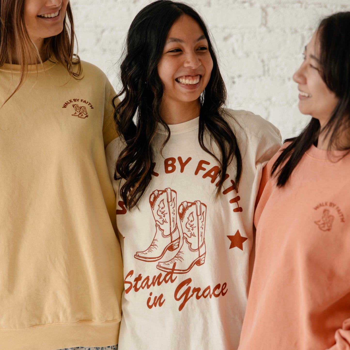Walk by Faith, Stand in Grace Crewneck